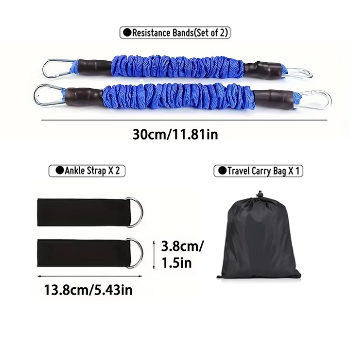 Premium Boxing Resistance Band Set – Leg Strength & Agility Training Strap System for MMA, Muay Thai, Boxing, Basketball & Fitness – Adjustable, High-Quality Resistance Bands for Explosive Power