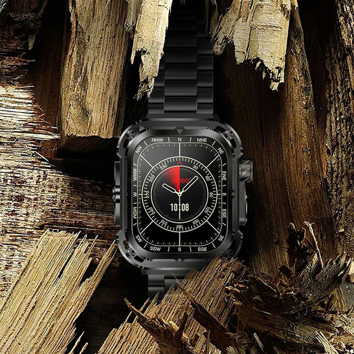 Premium Military Smartwatch for Men – IP68 Waterproof, Bluetooth Calling, Fitness Tracker, Large 1.85" HD Screen, Health Monitoring, 400mAh Battery, Sports Modes, Sleep & Heart Rate Monitor