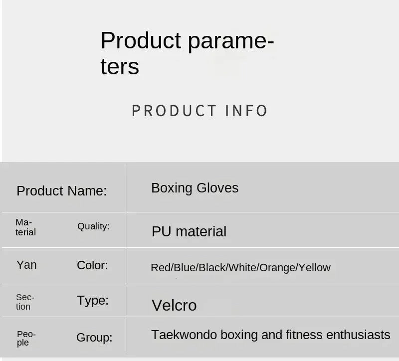 Premium Boxing Gloves – High Quality Muay Thai, Sanda & Taekwondo Fighting Gloves for Kids & Adults, Durable PU Leather, Available in 6/8/10/12/16oz for Men & Women Training