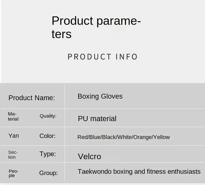 Premium Boxing Gloves – High Quality Muay Thai, Sanda & Taekwondo Fighting Gloves for Kids & Adults, Durable PU Leather, Available in 6/8/10/12/16oz for Men & Women Training