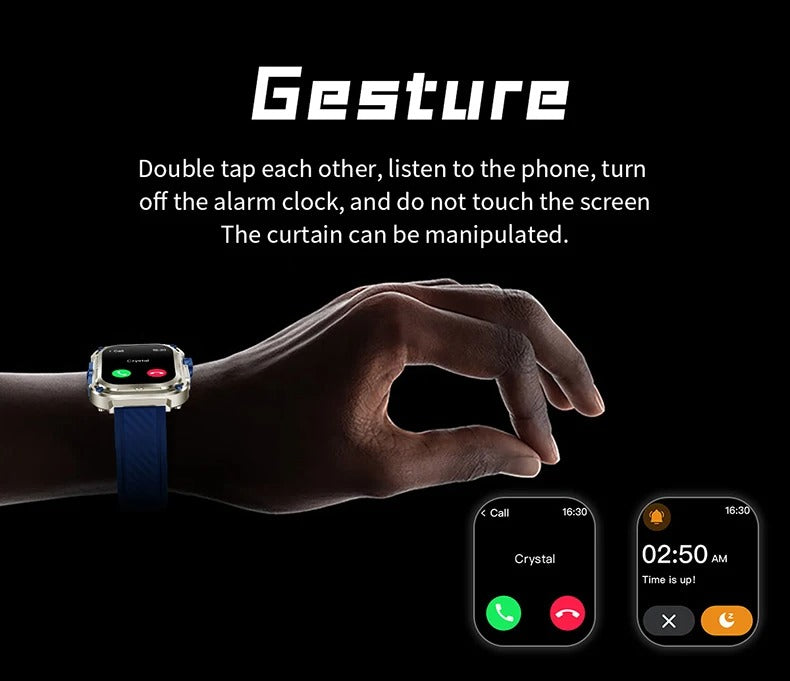 Premium Military Smartwatch for Men – IP68 Waterproof, Bluetooth Calling, Fitness Tracker, Large 1.85" HD Screen, Health Monitoring, 400mAh Battery, Sports Modes, Sleep & Heart Rate Monitor