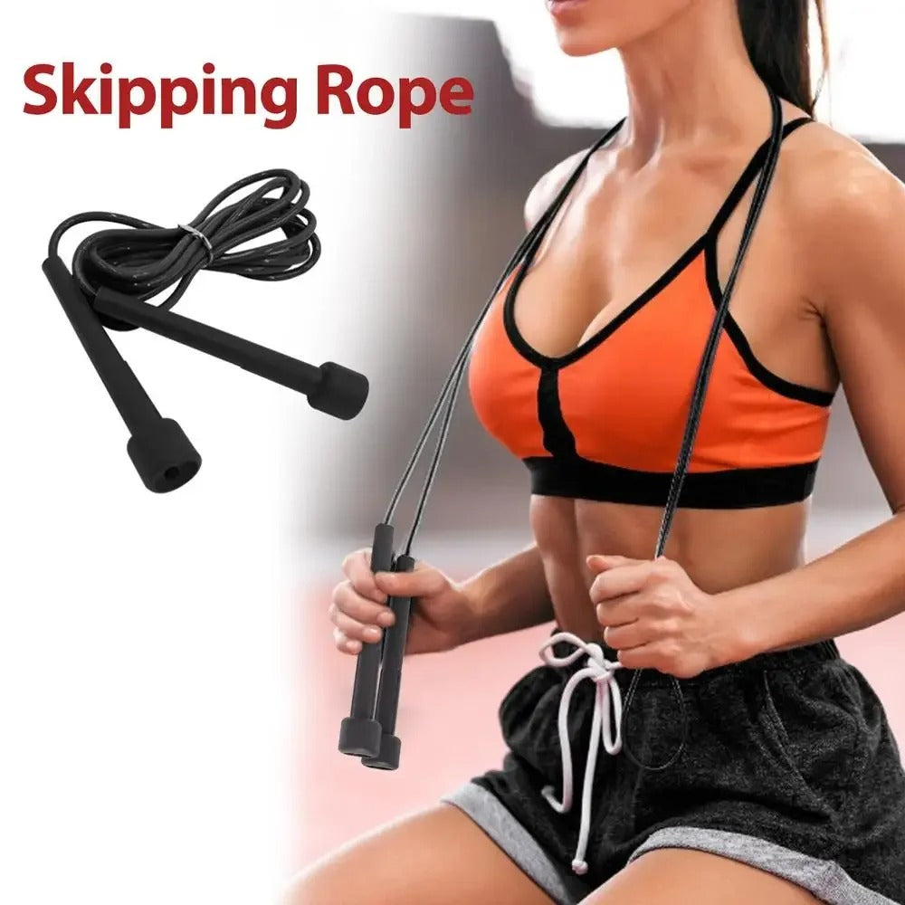 Premium PVC Skipping Rope – Adjustable Length Jump Rope for Fitness Training, Weight Loss, and Cardio Exercise, 2.3m Long, Soft & Lightweight, Durable 4mm Diameter Cable