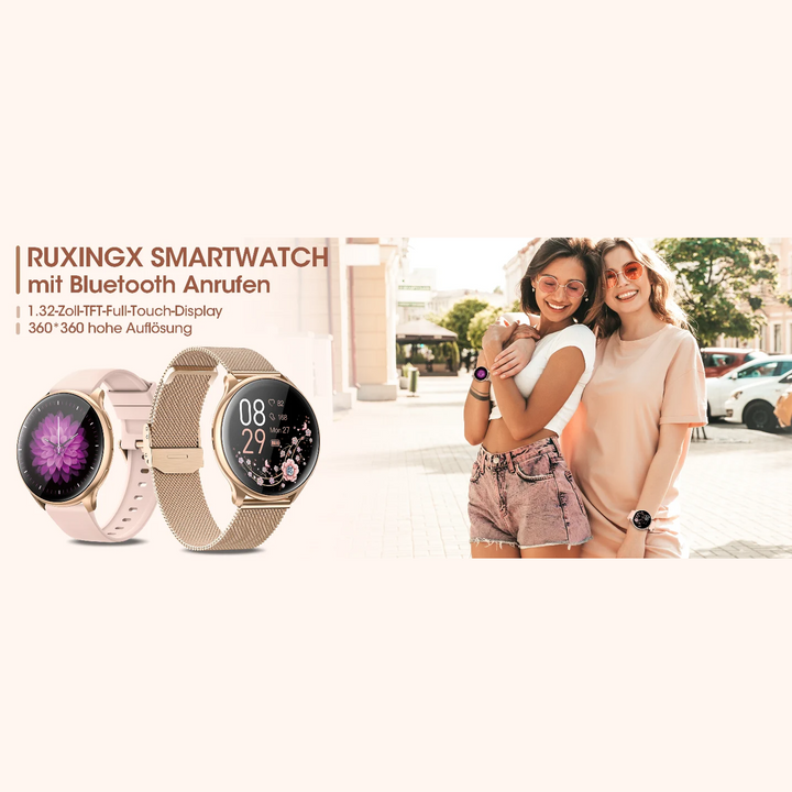 Premium Smartwatch for Women – Wireless Call/Dial, 19 Sports Modes, Sleep Monitoring, Music Player, Pedometer, Female Functions, Perfect Birthday Gift