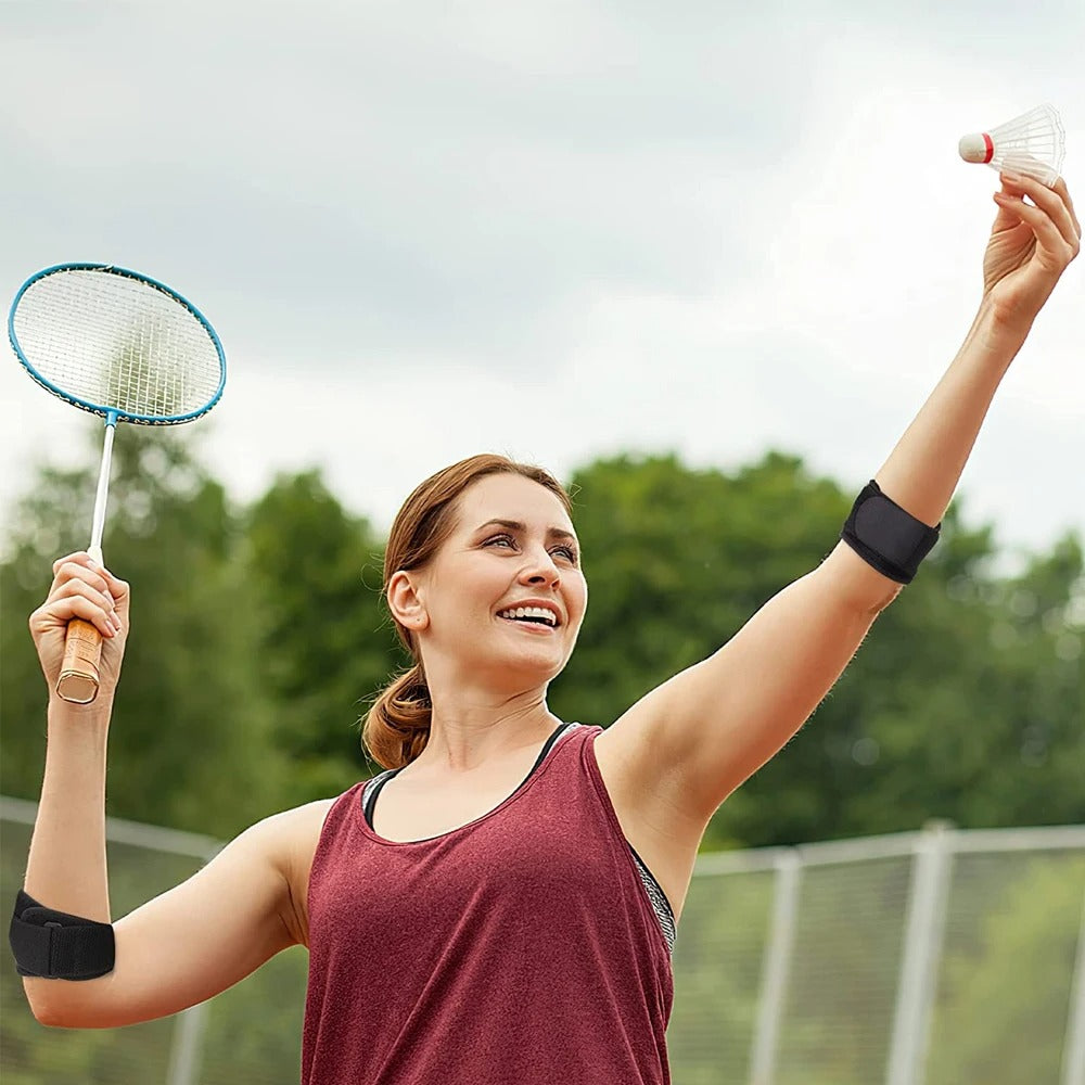 Premium Tennis Elbow Support Brace for Golfers, Epicondylitis Relief, Gym & Sport Protector, Adjustable Clasp for Badminton, Basketball, and Sports Injuries – 1PC