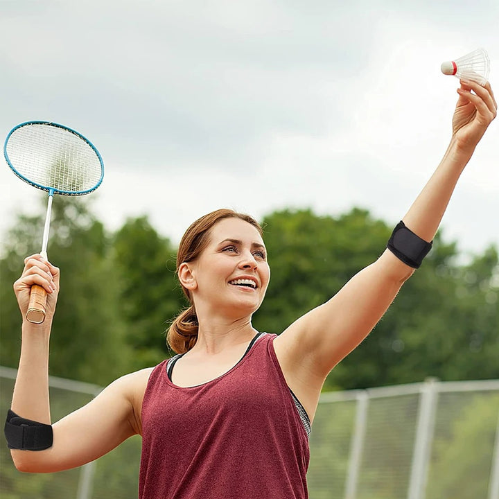 Premium Tennis Elbow Support Brace for Golfers, Epicondylitis Relief, Gym & Sport Protector, Adjustable Clasp for Badminton, Basketball, and Sports Injuries – 1PC