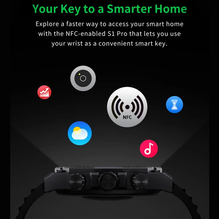 Premium Smartwatch for Men & Women – 1.43" AMOLED Display, GPS, 100+ Sports Modes, 21 Days Battery Life, 5ATM Waterproof, Wireless Charging, AI Voice Assistant, Global Version