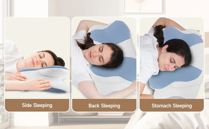 Premium Memory Foam Cervical Pillow – 2-in-1 Ergonomic Contour Neck Pillow for Pain Relief – Orthopedic Support Pillow for Neck and Spine Alignment