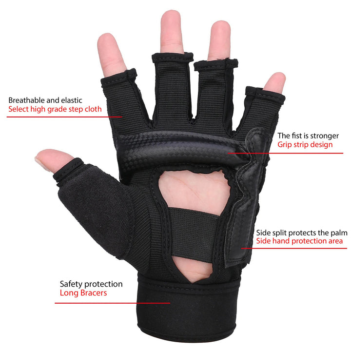 Premium Boxing Gloves for Adults & Kids – Half Finger Design for MMA, Muay Thai, Karate, Taekwondo & Fitness – High-Quality PU Leather, Breathable Mesh – Multiple Sizes (S-XXL)