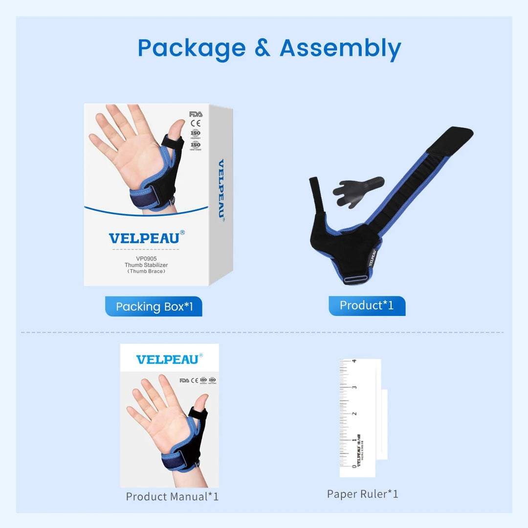 Premium Waterproof Silicone Thumb Brace for Tendonitis, Arthritis & Trigger Finger Pain Relief – Semi-Rigid Splint with Comfortable, Skin-Friendly Thumb Compression Sleeve, Fits Both Hands