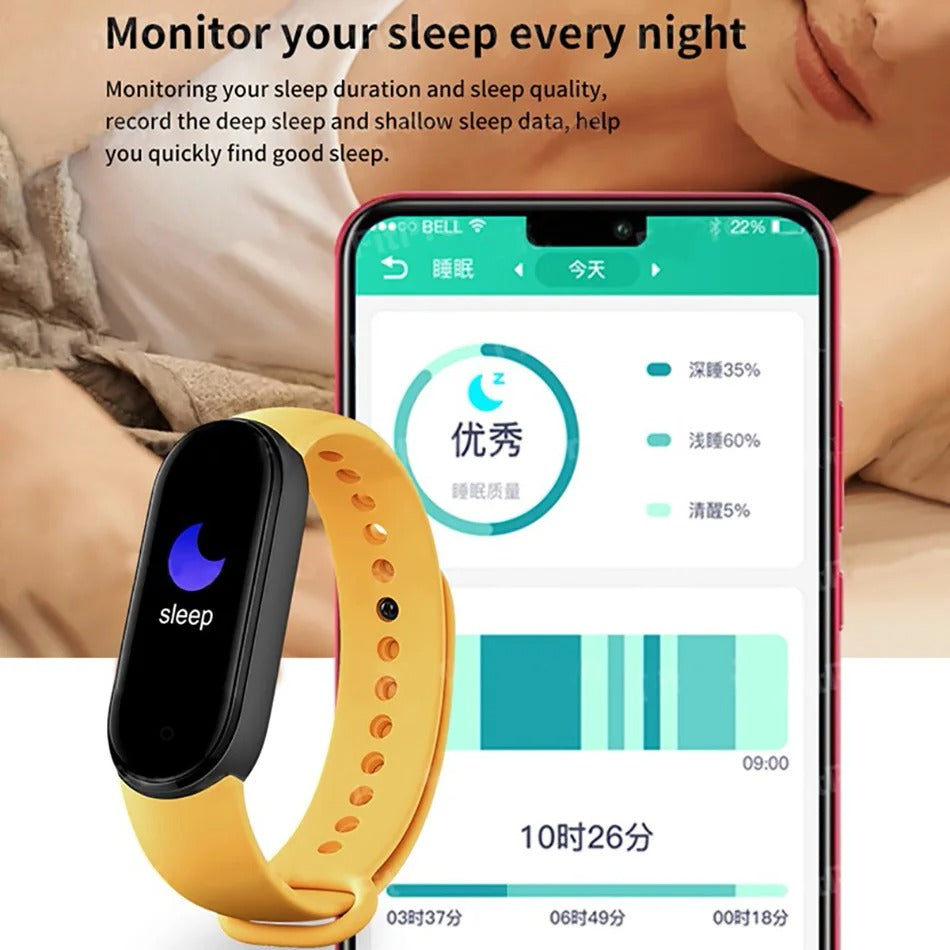Premium Waterproof Fitness Smartwatch for Men & Women - Heart Rate, Blood Pressure, Activity Tracker, Sleep Monitor, Multi-Sport Modes, Call & Message Alerts, Bluetooth, 0.96” Display