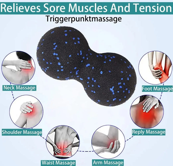 Premium EPP Fascia Massage Foam Rollers & Fitness Balls Set for Deep Tissue, Trigger Point Relief, Muscle Recovery, Yoga Column, and Core Strengthening, High-Density Lacrosse Balls for Back, Neck & Leg Soreness