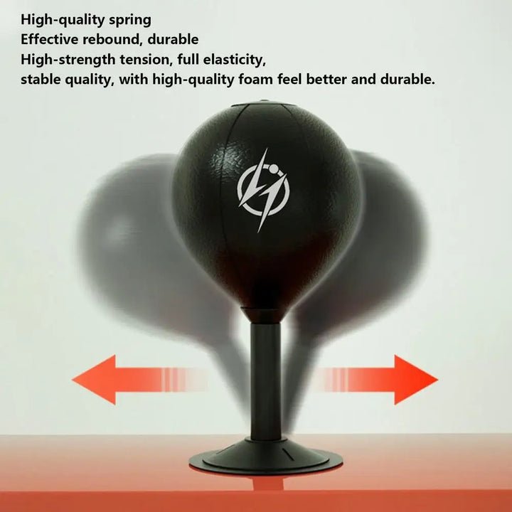Premium Desktop Punching Bag – Stress Relief Toy with Strong Suction Cup – Fun Punch Rage Bag for Office & Home – Durable PU Leather, Air Pump Included – Desktop Gadget for Adults & Men