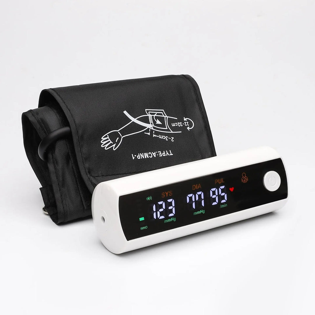 Premium Rechargeable Blood Pressure Monitor – Large LCD Screen, Russian Voice, Digital Arm Sphygmomanometer, LI-ION Battery, Accurate Tonometer for Home Use