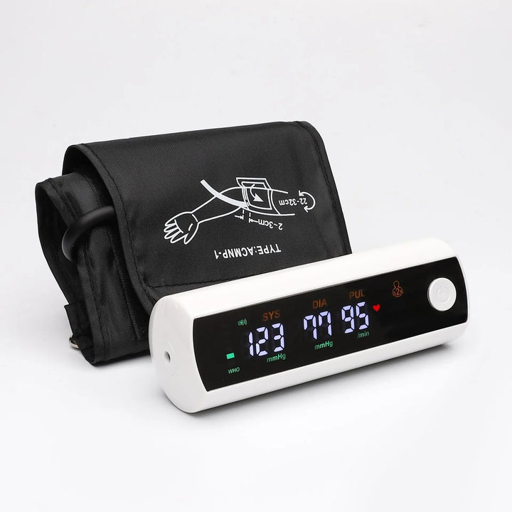 Premium Rechargeable Blood Pressure Monitor – Large LCD Screen, Russian Voice, Digital Arm Sphygmomanometer, LI-ION Battery, Accurate Tonometer for Home Use