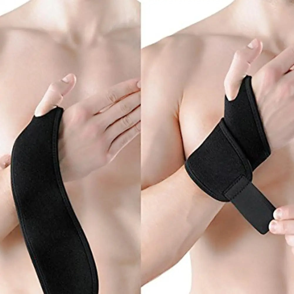 Premium Sports Wrist Support – Neoprene Elastic Bandage for Basketball, Fitness & Hand Palm Protection, Adjustable Winding Wristband, Thumb Fixing, Sweat-Absorbent, Comfortable Design