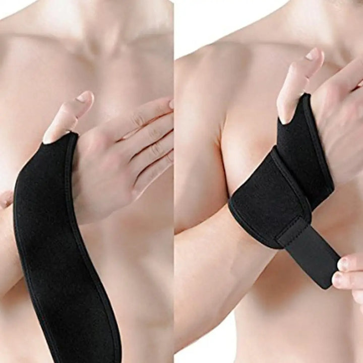 Premium Sports Wrist Support – Neoprene Elastic Bandage for Basketball, Fitness & Hand Palm Protection, Adjustable Winding Wristband, Thumb Fixing, Sweat-Absorbent, Comfortable Design