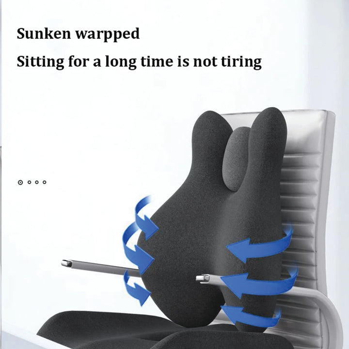 Premium Memory Foam Massage Chair Cushion Set – Electric Waist Pad with Hot Compress for Soreness Relief, Orthopedic Pillow for Car, Office, and Home Use