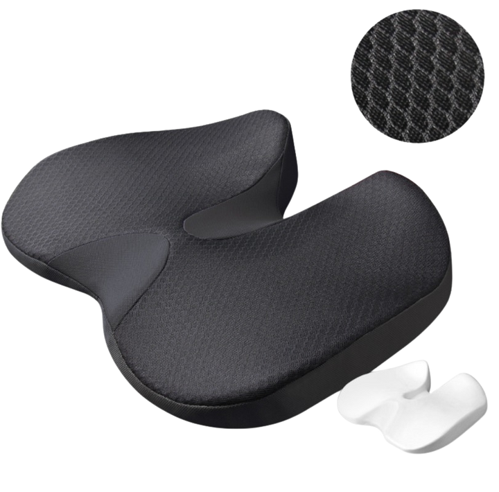 Premium Non-Slip Orthopedic Memory Foam Cushion – Tailbone and Sciatica Pain Relief Seat Cushion for Prostate Comfort, Back Support, and Chair or Car Use