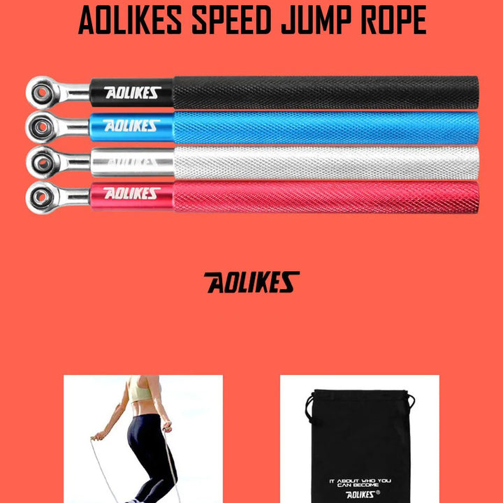 Premium Crossfit Jump Rope – Professional Speed Skipping Rope for MMA, Boxing, Fitness Training, Weight Loss, Adjustable PVC Coated Steel Wire Cable, Durable Aluminum Handles, Fast Bearings for Double Unders & High-Tempo Workouts