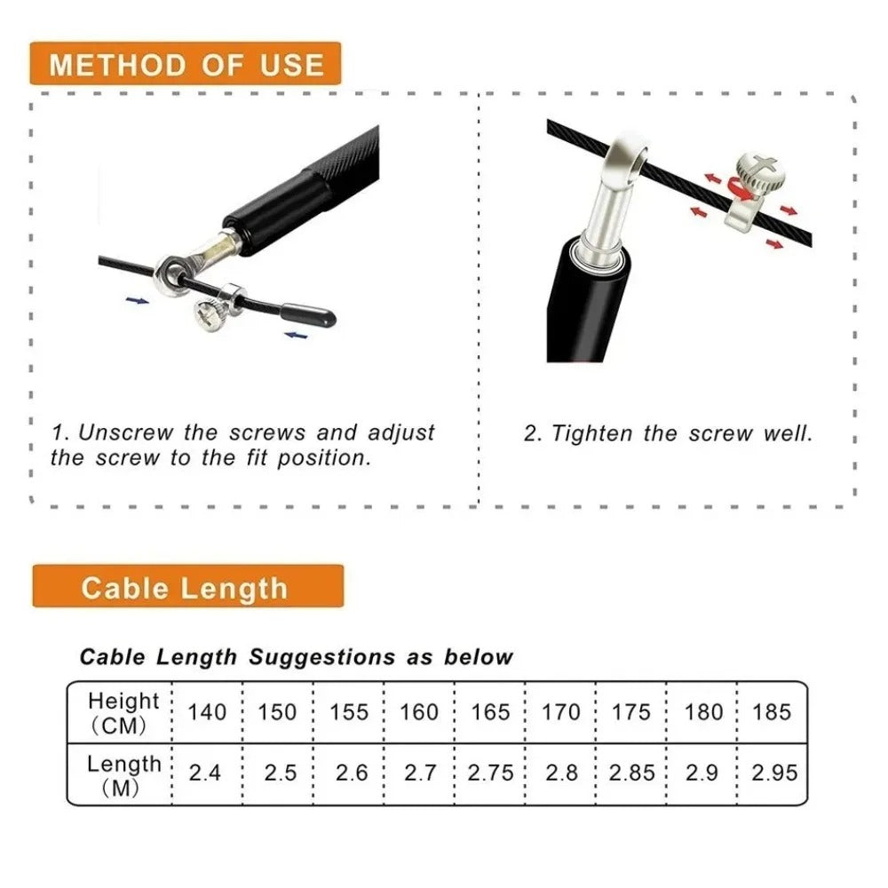 Premium Sports Jump Rope for Adults – 3m Adjustable Steel Wire Rope for Fitness, Weight Loss, and Physical Education, Durable Aluminum Handles, Ideal for College Entrance Exam Training and Endurance Workouts