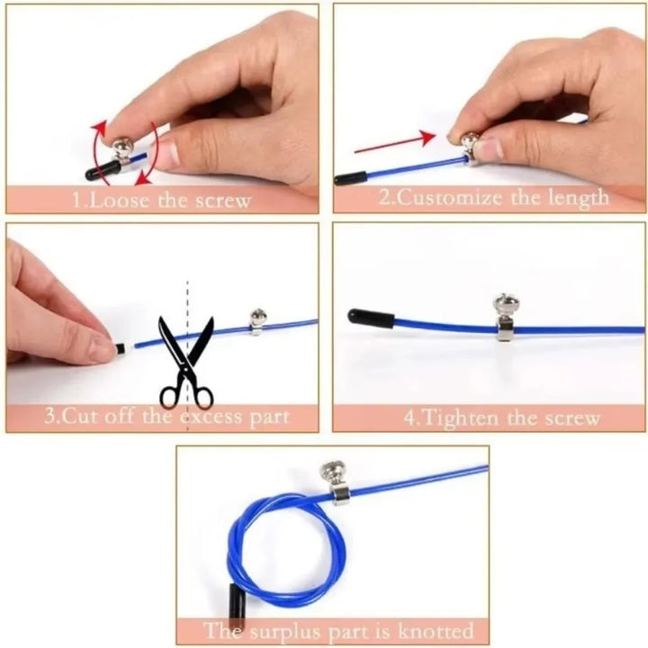 Premium Sports Jump Rope for Adults – 3m Adjustable Steel Wire Rope for Fitness, Weight Loss, and Physical Education, Durable Aluminum Handles, Ideal for College Entrance Exam Training and Endurance Workouts