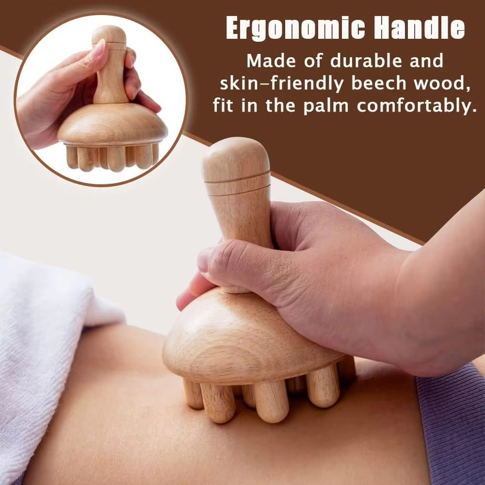 Premium Wooden Therapy Massage Tools – Complete Set for Body Shaping, Anti-Cellulite, Lymphatic Drainage, and Waist Sculpting, Ergonomic Design for Professional and Home Use