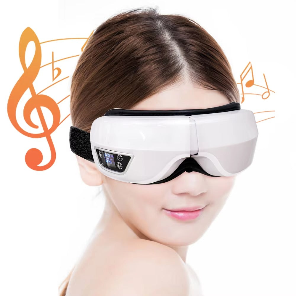 Premium Foldable Eye Massager – Vibration Airbag Pressure with Hot Compress and Bluetooth Music, Relieves Eye Fatigue and Enhances Relaxation, Four Adjustable Modes for Personalized Eye Care