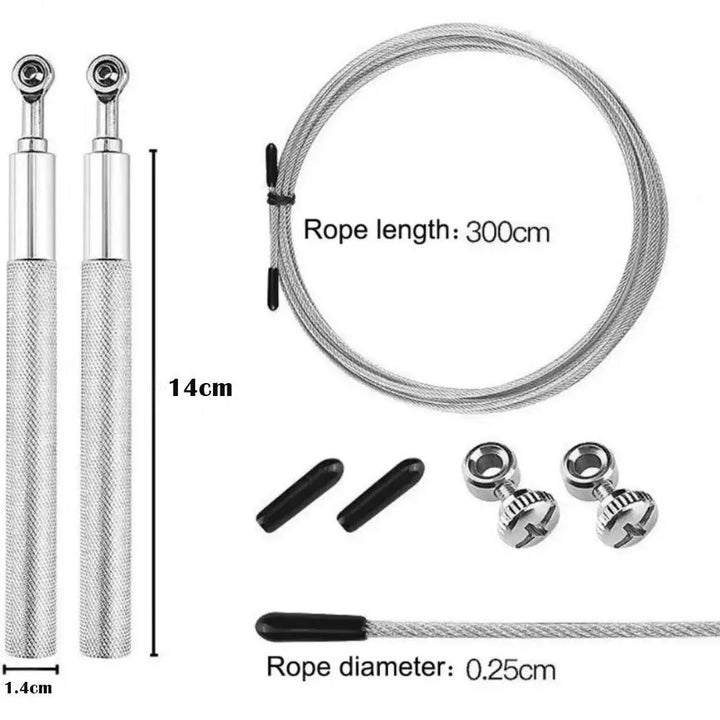 Premium Sports Jump Rope for Adults – 3m Adjustable Steel Wire Rope for Fitness, Weight Loss, and Physical Education, Durable Aluminum Handles, Ideal for College Entrance Exam Training and Endurance Workouts