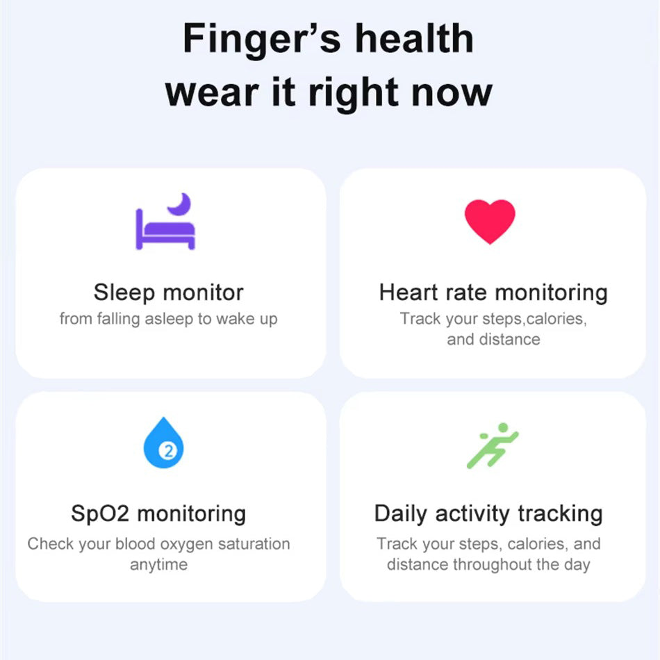 Premium Smart Ring – Heart Rate, Blood Oxygen, and Sleep Health Monitor for Men and Women, Waterproof 5ATM Fitness Tracker 
