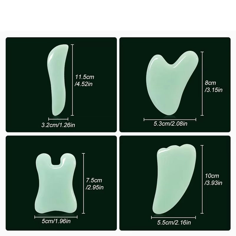 Premium Natural Resin Gua Sha Massage Tool – Scraping Tool Set for Face, Back, Neck, and Body Pain Relief, Smooth-Edge Design for Skincare and Muscle Recovery, Ideal for Blood Flow and Energy Boost