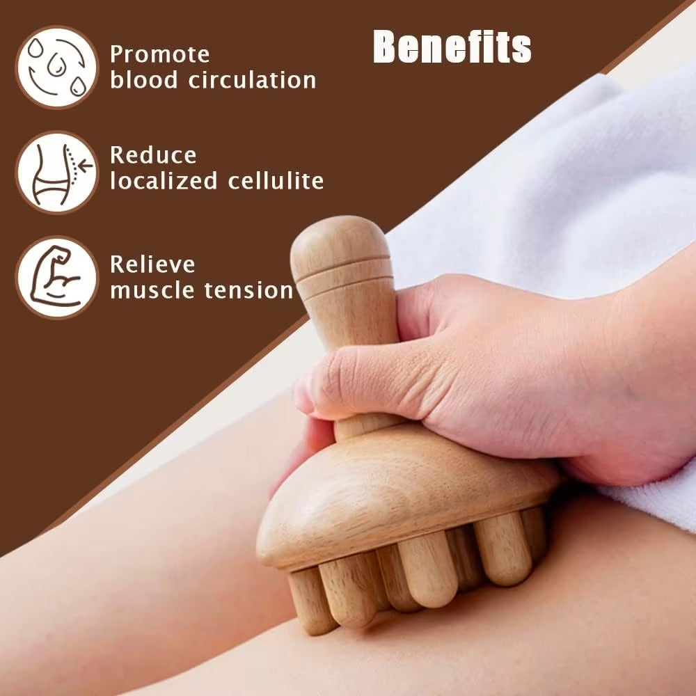 Premium Wooden Therapy Massage Tools – Complete Set for Body Shaping, Anti-Cellulite, Lymphatic Drainage, and Waist Sculpting, Ergonomic Design for Professional and Home Use
