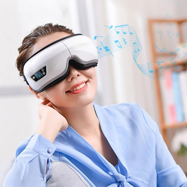 Premium Foldable Eye Massager – Vibration Airbag Pressure with Hot Compress and Bluetooth Music, Relieves Eye Fatigue and Enhances Relaxation, Four Adjustable Modes for Personalized Eye Care