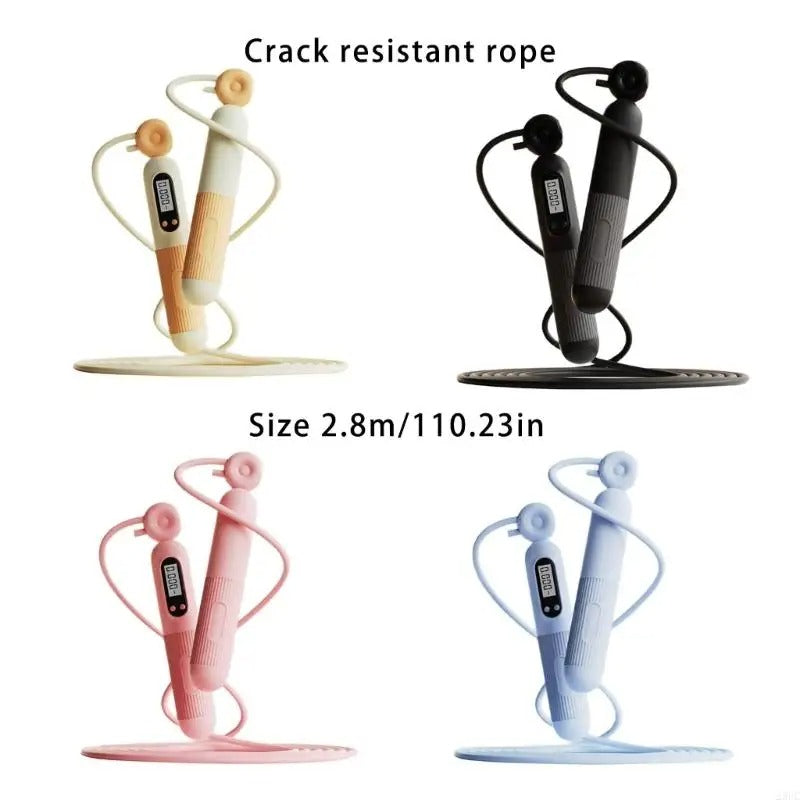 Premium Jump Rope with Calorie Counter – Adjustable Smart Skipping Rope for Fitness & Exercise, Tangle-Free Design, 2.8m Anti-Crack Rope, Suitable for Men, Women, and Kids
