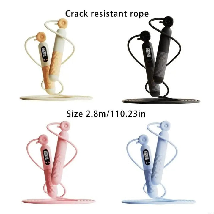 Premium Jump Rope with Calorie Counter – Adjustable Smart Skipping Rope for Fitness & Exercise, Tangle-Free Design, 2.8m Anti-Crack Rope, Suitable for Men, Women, and Kids