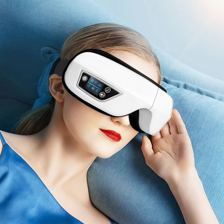 Premium Foldable Eye Massager – Vibration Airbag Pressure with Hot Compress and Bluetooth Music, Relieves Eye Fatigue and Enhances Relaxation, Four Adjustable Modes for Personalized Eye Care