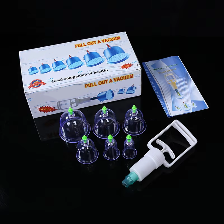 Premium Vacuum Cupping Therapy Set – 6, 12, or 24 Plastic Suction Cups for Massage, Relaxing Muscles, Pain Relief, and Well-Being, Safe Alternative to Traditional Cupping, Durable Quality