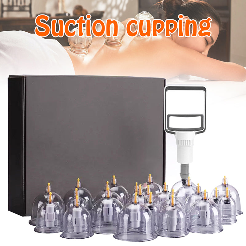 Premium Cupping Therapy Set – Professional Vacuum Suction Cups for Chinese Medicine Physiotherapy, Massage, and Muscle Relaxation, Durable Plastic Jars for Home and Professional Use