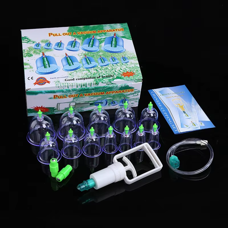 Premium Vacuum Cupping Therapy Set – 6, 12, or 24 Plastic Suction Cups for Massage, Relaxing Muscles, Pain Relief, and Well-Being, Safe Alternative to Traditional Cupping, Durable Quality