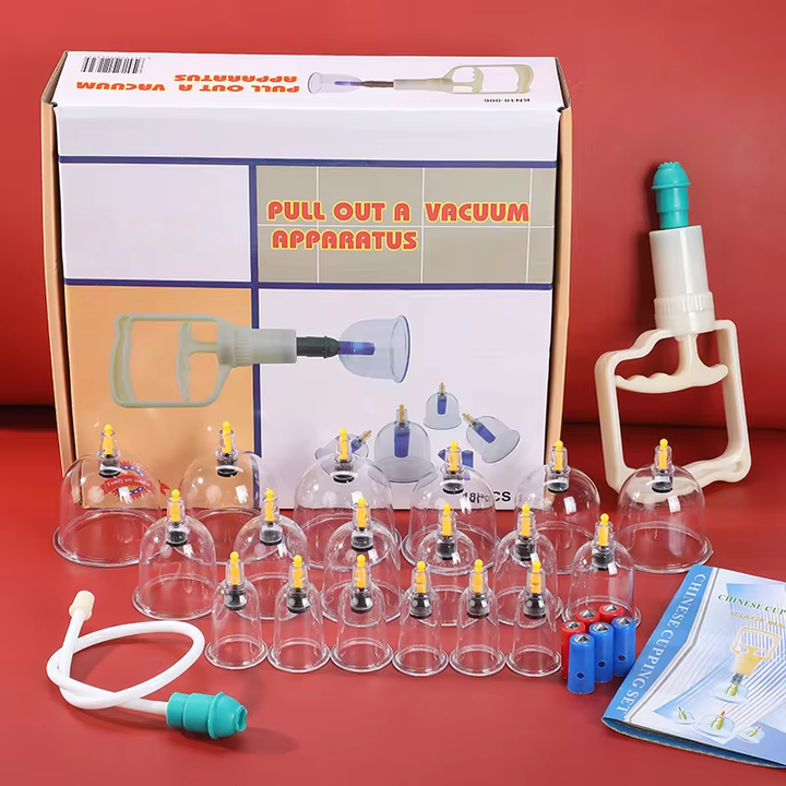 Premium Vacuum Cupping Therapy Set – 6, 12, or 24 Plastic Suction Cups for Massage, Relaxing Muscles, Pain Relief, and Well-Being, Safe Alternative to Traditional Cupping, Durable Quality