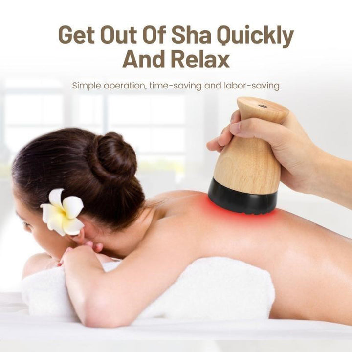 Premium Hot Stone Electric Gua Sha Massager – Back and Waist Massage Tool for Relaxing Muscles, Body Warm Moxibustion Therapy Spa with Bian Stone, Acupuncture, and Collateral Dredging