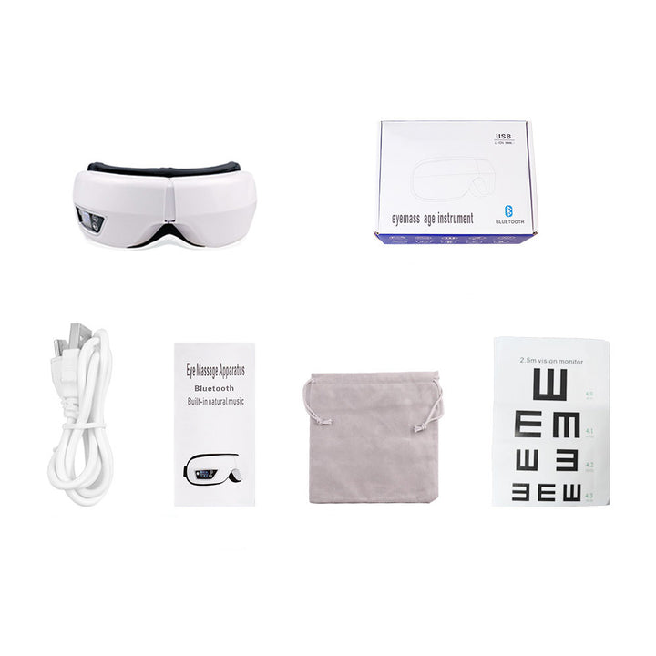 Premium Foldable Eye Massager – Vibration Airbag Pressure with Hot Compress and Bluetooth Music, Relieves Eye Fatigue and Enhances Relaxation, Four Adjustable Modes for Personalized Eye Care