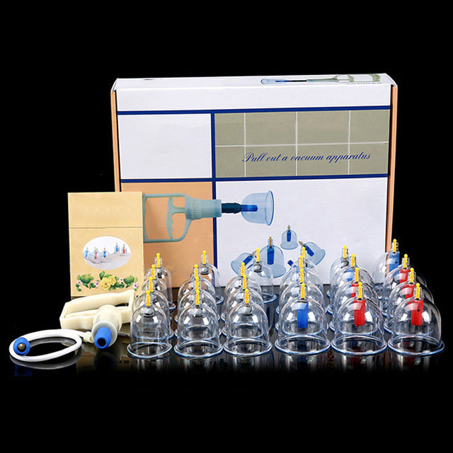 Premium Cupping Therapy Set – Professional Vacuum Suction Cups for Chinese Medicine Physiotherapy, Massage, and Muscle Relaxation, Durable Plastic Jars for Home and Professional Use