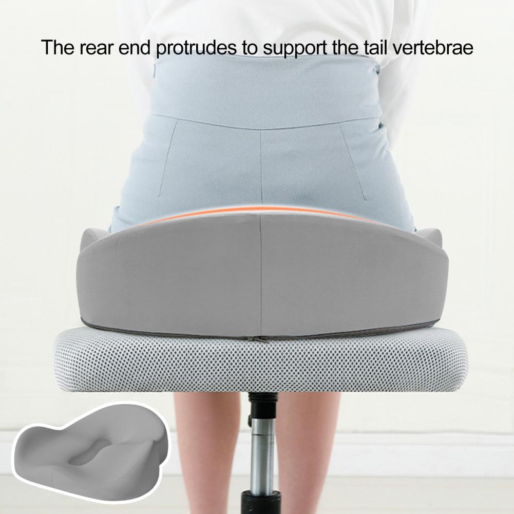 Product Description: Premium Coccyx Memory Foam Orthopedic Pillow – Tailbone & Hemorrhoid Pain Relief Seat Cushion for Office