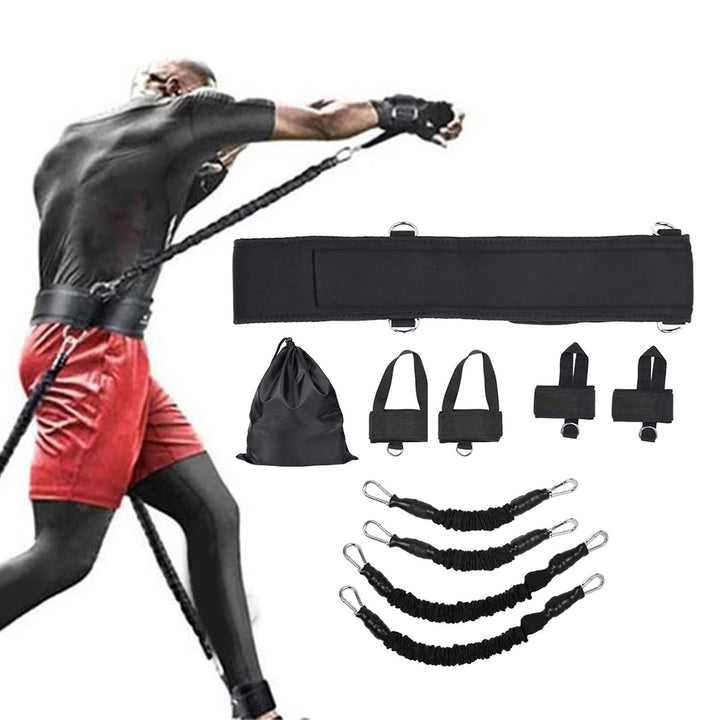 Premium Boxing Resistance Band Set – Leg Strength & Agility Training Strap System for MMA, Muay Thai, Boxing, Basketball & Fitness – Adjustable, High-Quality Resistance Bands for Explosive Power