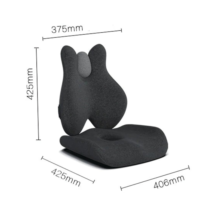 Premium Memory Foam Massage Chair Cushion Set – Electric Waist Pad with Hot Compress for Soreness Relief, Orthopedic Pillow for Car, Office, and Home Use