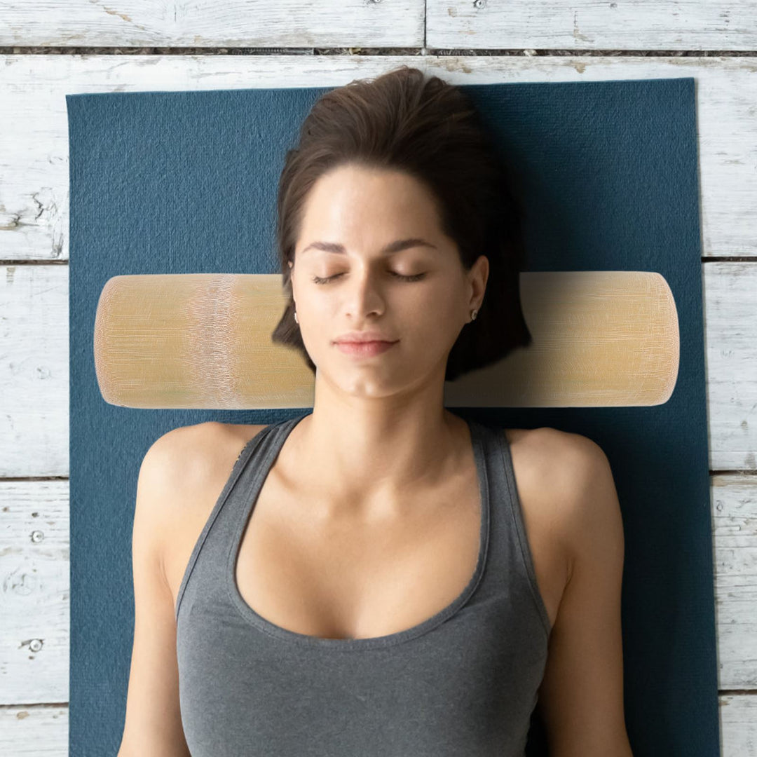 Premium Bamboo Cervical Pillow – U-Shaped Neck & Back Support for Sleep – Therapeutic Massage Cushion – Cool, Comfortable for