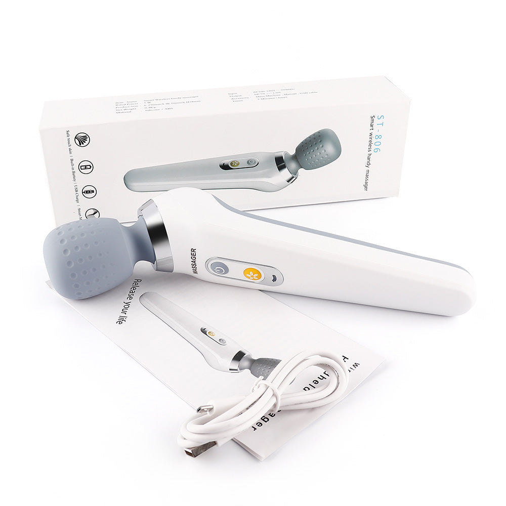 Premium USB Handheld Electric Wand Massager - High Frequency Vibration Deep Tissue Massage Machine for Body, Neck, and Back Pain Relief