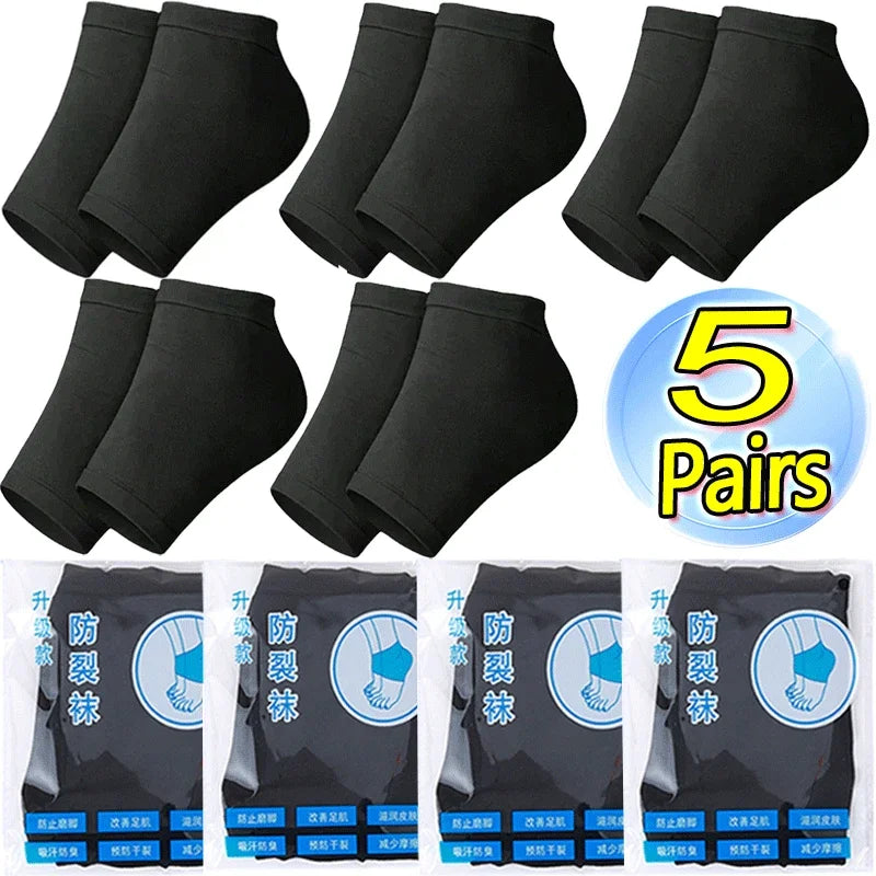 High-Quality Silicone Anti-Cracking Moisturizing Heel Socks - Relieve Heel Pain, Prevent Dry Skin Cracking, & Hydrating Spa 