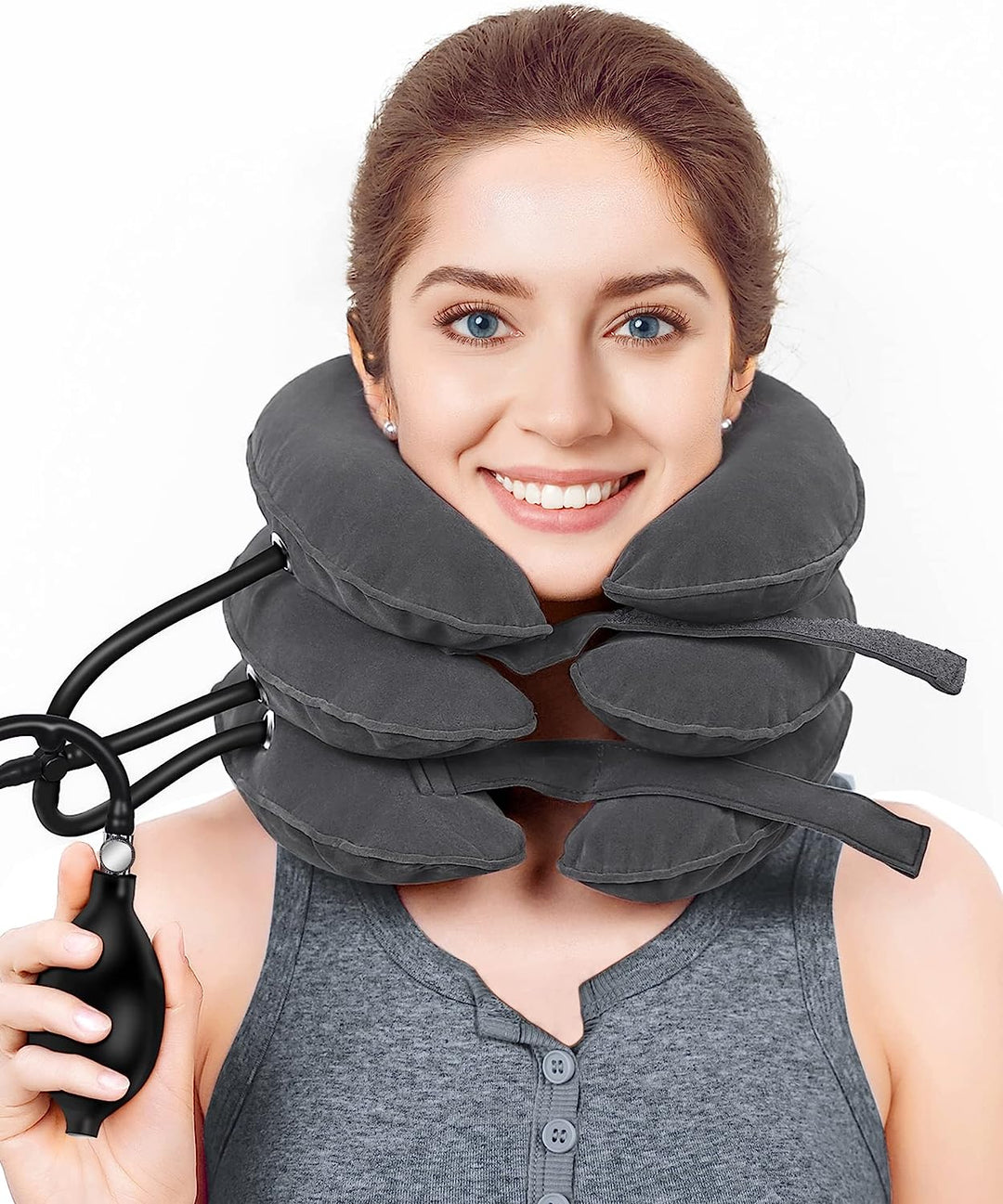High-Quality Inflatable Neck Collar Pillow for Cervical Traction & Posture Correction, Orthopedic Pain Relief for Neck,