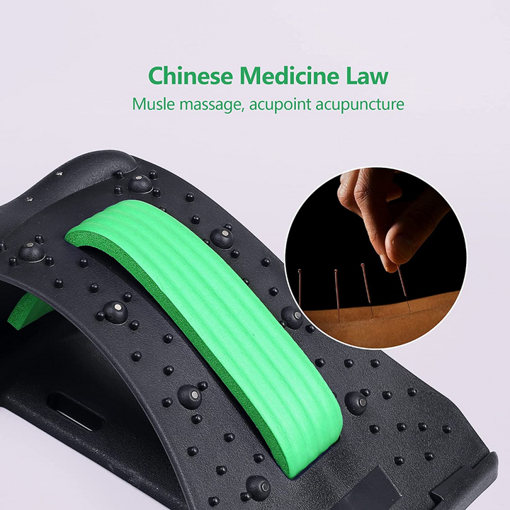 High-Quality 4-Level Neck & Back Stretcher with Magnetotherapy - Adjustable Cervical Spine Support for Pain Relief, Lumbar and Upper Back Massage Tool for Home & Office - StrengthXPhysiotherapy